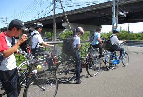 自転車で帰宅