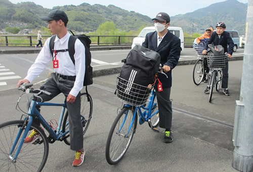 自転車下校